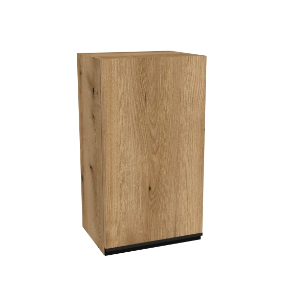 Zestaw mebli kuchennych Dąb Evoke frezowane uchwyty z blatem czarnym, SIMPLY 170 cm